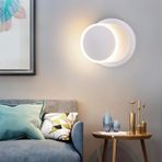 LED İç Mekan Duvar Lambası 360° Dönen Ayarlanabilir Açı Duvar Lambası Modern Yuvarlak Alüminyum Yaratıcı Duvar Aydınlatma Yatak Odası Oturma Odası Koridor Merdiven (Beyaz, Doğal Işık)