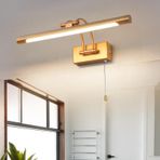 LED iç mekan duvar lambası, banyo, ayna, su geçirmez, çekme ipli duvar lambası, duvar aydınlatması, 350° döndürülebilir, modern alüminyum, demir, yatak odası, oturma odası için (40 cm, bakır nötr ışık