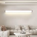 LED iç mekan duvar lambası minimalist uzun dikdörtgen tasarım duvar lambası modern alüminyum su geçirmez duvar aydınlatması banyo aynası dekorasyon yemek odası oturma odası için (200 cm, nötr ışık)