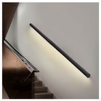 LED il ile LightAluminum Merdiven Korkuluk Kapalı/Açık 39.3 "Siyah Duvar LightIlluminated Güverte ve Merdiven Aydınlatma Çözümü