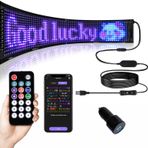 LED İşaretler, Açık Tabela, Programlanabilir Esnek Büyük Parlak LED Matrix Panel USB 5V Bluetooth Uygulama Kontrolü DIY Kaydırma LED İşaret Araba, Mağaza, Bar, Parti, İş Festivali Ev Dekoru için 60 cm