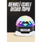 Led Işık Disko Topu Bluetooth Hoparlörlü Usb Müzik Çalar Kumandalı Mir65408216