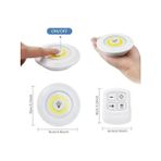 LED Işık Kablosuz Uzaktan Kumandalı Dolap Içi LED Ampul Seti 3lü Set Gece Lambası Spot Lamba - Option-1