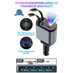 Led Işık Tavan Aydınlatmalı 66W 4'1 Çift Kablolu Hızlı Şarj 3.4A Araç İçi Çakmaklık Şarj Aleti