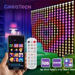 Led Işıklı Akıllı Perde Animasyonlu Uzaktan Kumanda Sevgili Eğlence Parti Yılbaşı 2x2 Mtr 400 Ledli Çok Renkli