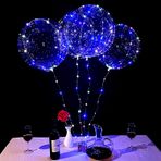 LED Işıklı Bobo Balonlar 10'lu Paket, 50 cm Şeffaf Helyum Şeffaf Balonlar 15 Adet, Noel Düğün, Doğum Günü Sevgililer Günü Cadılar Bayramı Parti Dekorasyonu için Karanlıkta Parlayan Balonlar