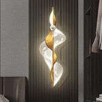 LED Işıklı Duvar Sanatı Dekoru 3D Duvar Resmi Plug-in Güç Kaynağı Duvara Asılan Duvar Rölyefi Giriş Koridoru Oturma Odası için LED Dekoratif Tablo (B, 35 x 119 cm)