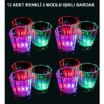LED Işıklı Eğlence Bardak Seti 12 Adet