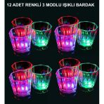 Led Işıklı Eğlence Bardakları - 3 Modlu Renk Değiştiren Bardak 12 Adet Mirsm0010k-Smr-E160-12