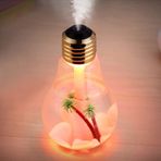 Led Işıklı Hava Nemlendirici Buhar Makinası Ampul Şekilli