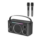 LED Işıklı Karaoke Bluetooth Kablosuz Hoparlör – 20 W Ses, Mikrofon Girişi, USB/TF Kart & RGB Işık Efektli Party Speaker