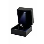 Led Işıklı Özel Alyans/tektaş Pırlanta Yüzük Kutusu Siyah