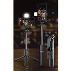 Led Işıklı Selfie Çubuğu Bluetooth Kumandalı Kablosuz Tripot Selfie Monopod Selfie Stick