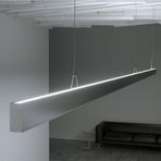 LED Kanal Alüminyum Profil Çift Yönlü Sarkıt Kasa 28x33mm 2 Metre 2144 ÇF Pleksi Cam Yan Kapak