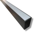 LED Kanal Profil Alüminyum Siyah Kasa 2 Metre 50x80mm Linear Opak Pleksi Yan Kapak Sarkıt LED Kasa 7909