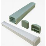 LED Kanal Profil sıva üstü 11x18mm Eloksallı Alüminyum 1 Metre 8117 Şeffaf Opak Pleksi Yan Kapak Metal Tutucu - Gümüş