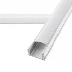 Led Kanal Profil Sıva Üstü 6931 Alüminyum Kasa İnce Tip 1 Metre 15X6mm Opak Pleksi Yan Kapak Vitrin