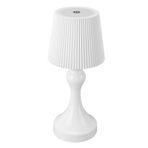 LED Kordl Masa lambası Demir Plastik Plastik Pileli Dokunmatik Kontrol Stepl Dimmable USB Yatak Odası Ofis Bar Siyah, Kamp Ve Daha Fazlası Için Şarj Edilebilir Şarj Edilebilir Lambalı. Masa (WHITE)