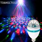 Led Kristal Disko Işığı Ampul Dönen Strobe Çok Değişen Renk Döner Ampul E27 Duylu Disko Topu