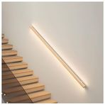 LED Küpeşte Işıkları - Güverte ve Merdiven Kablo Korkuluk Sistemi için Alüminyum Işıklı Yuvarlak Duvar Lambası - İç/Dış Mekan Kullanımı (Doğal-Sağ, 47,3"/1,2 m)