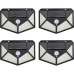 LED LED Solar Hareket Sensörlü Dış Ortam Bahçe Aydınlatması, Güneş Enerjili, Su Geçirmez, 100 Ledli, Beyaz Işık, (4 Adet)