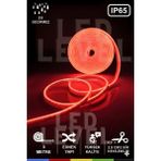 Led Level 12 Volt 3 Metre Gün Işığı Kırmızı Neon Şerit LED Esnek Silikonlu+Adaptör +Anahtarlı