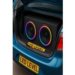 LED LEVEL 16cm Pixel Kayar Ledli Sese Duyarlı Midrange Kapağı 1 Takım 2 Adet