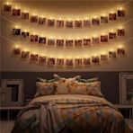 Led Mandal Işıklı Fotoğraf Mandalı 20 Li