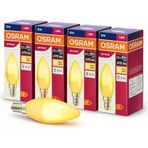 Led Mum Ampul 4.9W (40W Eşdeğer) E14 Duy 470 Lümen – Dekoratif Led Ampul – Dim Edilemez – Tasarruflu – Avize Aplik Uyumlu – 4’Lü Paket (Sarı 2700K)