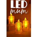 Led Mum Simli Tipi Pil Dahil 3 Adet - Dumansız Alev Ledli Yapay Dekoratif Mum Işığı Orta PT421