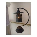 Led mumlu fener Dekoratif Mumluk 19 CM LED MUM DAHİLDİR siyah plastiktir