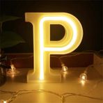 LED Neon Mektup Işıkları, Işıklı LED Harfler Işıklar Işıklı Kayan Yazı Mektupları Işıklar Harfler Neon İşaretler Pil USB Sıcak (P)