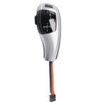 LED Otomatik Dişli Vites Knob X3 E83 2004-2010 Için Şık Değiştirme, Sol Sürücü Tarafı Için LED Işık Göstergesi, Yumuşak PU Deri Geri, Araba Tutkumları Için Kolay Kurulum (SILVER)