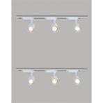 Led Pasajı Beyaz Kasa 6 Adet 360 Derece Dönen LED Ray Spot Lamba ve 2 Adet 1 Metre Raylı Armatür - Gün Işığı