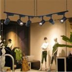Led Pasajı Siyah Kasa ve Günışığı 6 Adet 360 Derece Dönen LED Ray Spot Lamba 2 Adet 1 Metre Raylı Armatür