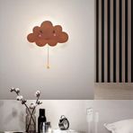 LED pilli duvar lambaları, çekme şalterli, modern, vintage, metal duvar aydınlatması, USB şarj edilebilir, çocuk odası, oturma odası, kız çocuk, erkek bebek yatak odası, oyuncak odası için (A bulut