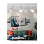 LED PROJEM Beyaz Kasa Ve Günışığı 4 Adet 360 Derece Dönen Led Ray Spot Lamba 1 Metre Raylı Armatür Ray Spot