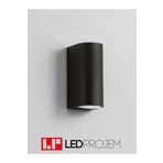 LED PROJEM Çift Yönlü Iç Ve Dış Mekan (Bahçe, Salon, Balkon ,Teras) Duvar Apliği (ampuller Hariç) Siyah Aplik