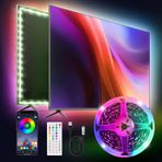 LED şerit 7 m, USB TV arka plan aydınlatma kiti, uzaktan kumandalı, uygulama kontrolü, LED şeritler, müzik senkronizasyonu, renk değiştiren LED ışık zinciri, parti, ev, yatak odası, televizyon, mutfak