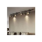 Led Siyah Kasa Günışığı 6 Adet 30w Ray Spot Vitrin Armatürü 2 mt Raylı Spot Lamba