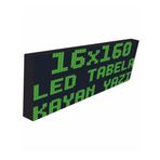 Led Tabela 16x160cm Tek Taraflı Yeşil Kayan Yazı-wifi