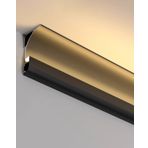 LED Taç Kalıplama Alüminyum Kanal Aydınlatma Süpürgelik Siyah/Beyaz, Led Dolaylı Aydınlatma Tavan Kalıbı, Aydınlatma Süpürgelik Profili, Iç Mekan Led Şerit Ray Döşemesi(Black,3.1m (10.2ft))