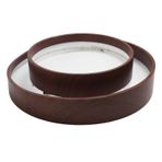 LED Tavan Işık Fikstür Ceviz Ahşap Tahıl Göğüs Montaj Yuvarlak Uzaktan Kumanda Işığı 3 Renk Yemek Odası Oturma Odası Yatak Odası 40cm / 15.7in Basit Ve Şık: LED (40cm)