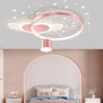 LED Tavan Lambası Uzaktan Kumandalı Kısılabilir Aşk Kalp Tasarımı Çocuk Odası Oturma Odası Yatak Odası Mutfak Modern Avize 3000K 6000K Renk Sıcaklığında