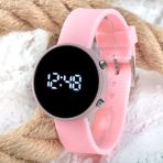 Led Watch Pembe Silikon Kordon Yetişkin Kız Kadın Saat ST-303770