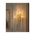 Led YENİ APLİK AĞAÇ LÜX KRİSTAL 3 AMPÜL GOLD RENK İTHAL KASA