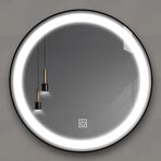 LED Yuvarlak Banyo Vanity Ayna Duvara Monte Metal Çerçeve Kısılabilir Buğu Önleyici Işıklı Makyaj Aynası Ev için Modern Daire Tasarımı Bakım ve Güzellik için İdealdir.