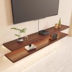 LED Yüzer TV Rafı,Fotoğraflar ve Kitaplar için Modern Yüzer Kitaplık,Oturma Odası için Şık Medya Konsolu Eğlence Merkezi,Geniş TV Altı Depolama Rafı,,