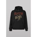 LED Zeppelin Falling Angel Rock Music Ön Baskılı Sweatshirt Unisex Kapüşonlu Hoodie - Siyah - XL