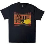 Led Zeppelin T Shirt Zeppelin and Smoke Band Logo yeni Resmi Erkeklerin